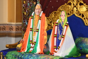 Shri Kripalu Ji Maharaj in tricolor.